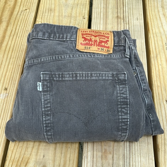 Levi’s 514s - Gray Corduroys Straight Leg 36x30 - Picture 2 of 11
